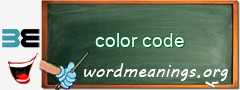 WordMeaning blackboard for color code